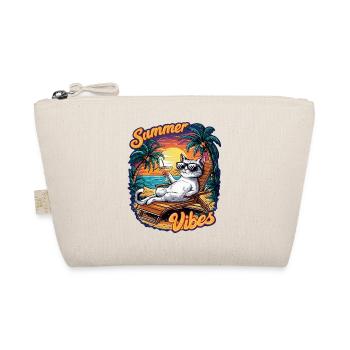 Cat on the beach for the summer - Organic Pouch - nature - Front