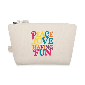 Peace, Love and Joy - Organic Pouch - nature - Front
