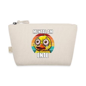 Lustiger Mental am Ente Cartoon Vintage Humor - Bio-Täschchen - Natur - Vorne