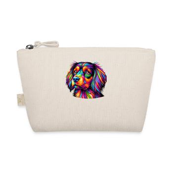 Colorful Pop Art Small Munsterlander - Organic Pouch - nature - Front