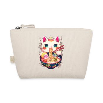 Cute Cat Kawaii Ramen Bowl Noodles Japanese Anime - Organic Pouch - nature - Front