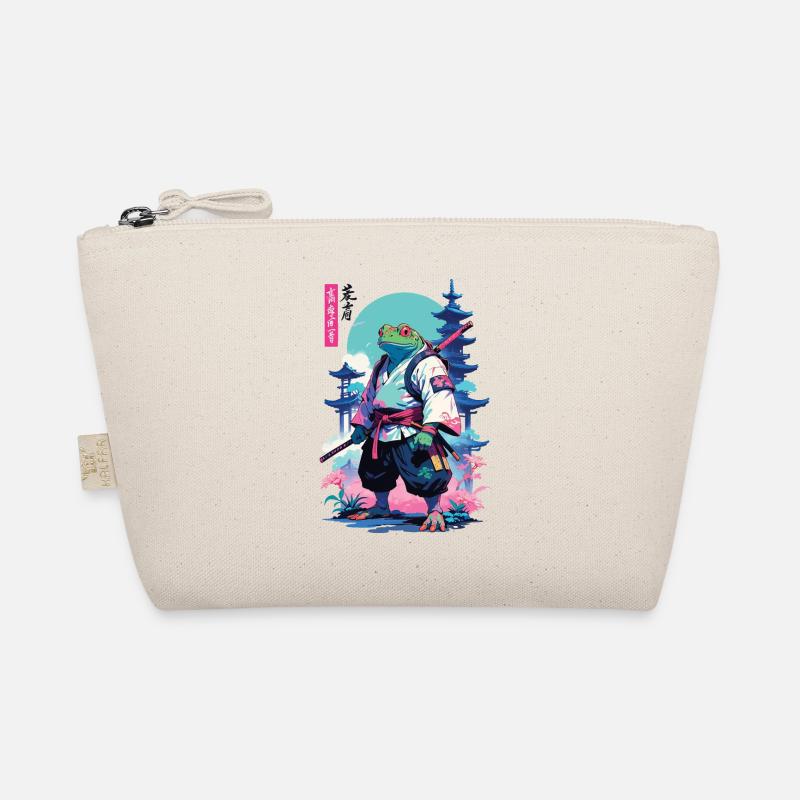 Grenouille samouraï Esthétique Style Vaporwave Trousse biologique