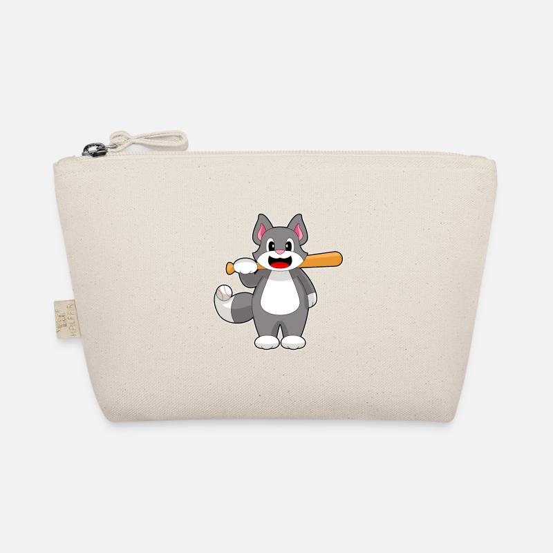 Cat Baseball Baseball Bat Organic Pouch