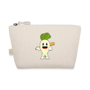 Radieschen Baseball Baseballschläger - Bio-Täschchen - Natur - Vorne