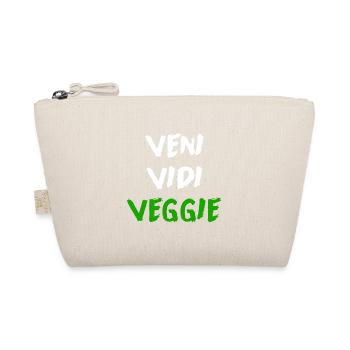 Veni Vidi Veggie Chemise à slogan végétarien drôle - Trousse biologique - nature - Devant