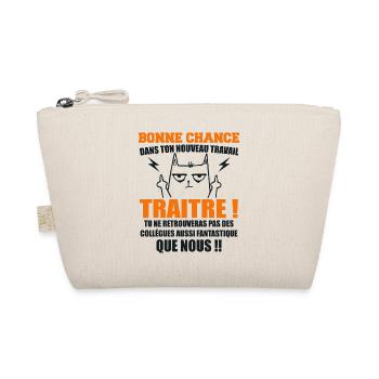 Departure Colleague Coworkers Gift Traitor Cat - Organic Pouch - nature - Front