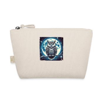Enhance your style with our owl - Organic Pouch - nature - Front