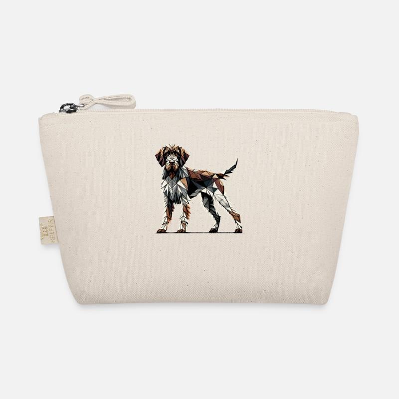 Geometric Art German Wirehaired Pointer Organic Pouch
