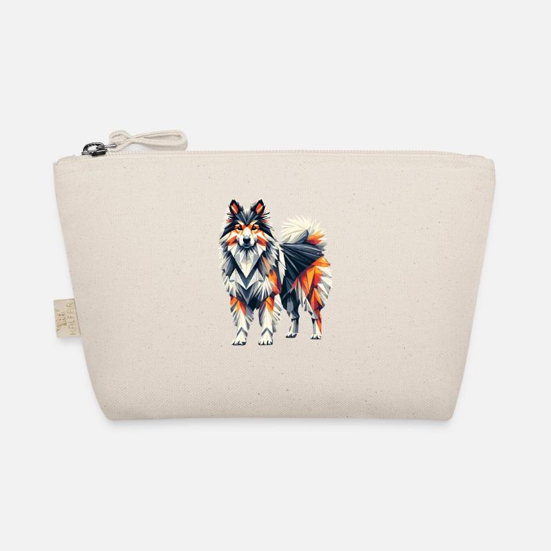 Geometrische Kunst Isländischer Schäferhund Bio-Täschchen