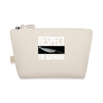 Respect The Narwhal Photo Funny Sea Whale Narwhale - Organic Pouch - nature - Front