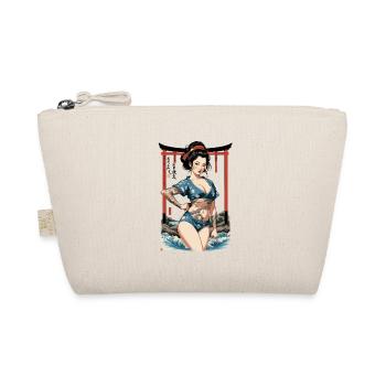 Kunoichi Ninja Geisha Samurai Kunstwerk Japan Stil - Bio-Täschchen - Natur - Vorne