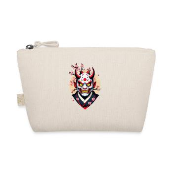 Oni Demon Mask Samurai Aesthetic Yokai - Organic Pouch - nature - Front