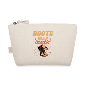 Boots Need Knockin' Western Country Music - Organic Pouch - nature - Front