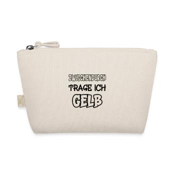In between I wear yellow saying color yellow - Organic Pouch - nature - Front