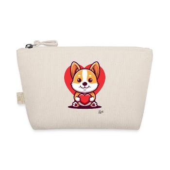 Un mignon petit chien avec un cœur - Trousse biologique - nature - Devant