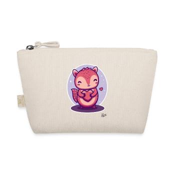 cute squirrel with heart and love - Organic Pouch - nature - Front