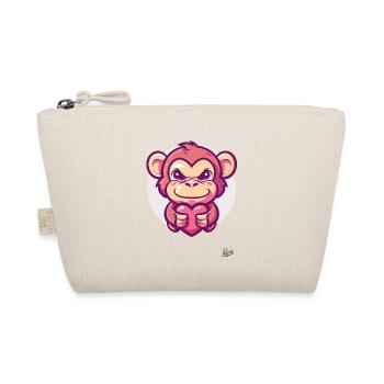 Singe mignon avec du cœur et de l’amour - Trousse biologique - nature - Devant