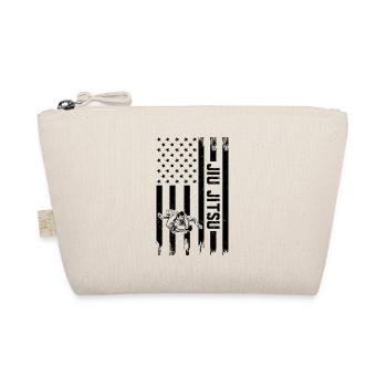 Jiu Jitsu US Flag Brazilian Jiu Jitsu Fighter - Organic Pouch - nature - Front