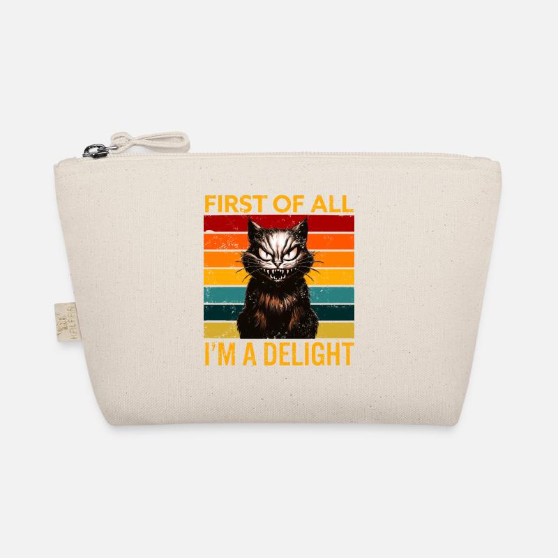 Zunächst einmal I'm A Delight Angry Cat Humor Bio-Täschchen