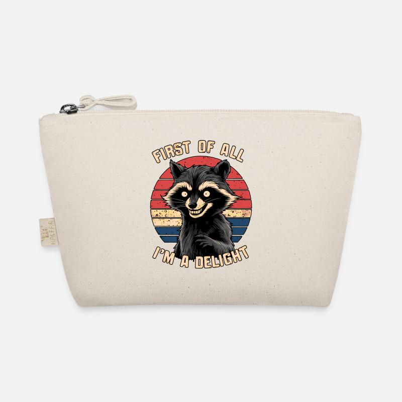 Zunächst einmal bin ich ein Genuss Lustiger Humor Waschbär Bio-Täschchen