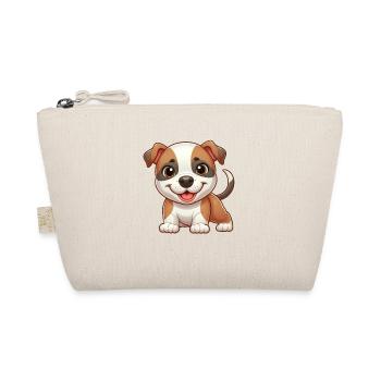 Cute Pitbull Dog Cartoon Comic Cute - Organic Pouch - nature - Front