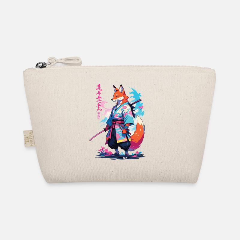 Kitsune Samurai Fuchs Aesthetic Vaporwave Stil Bio-Täschchen
