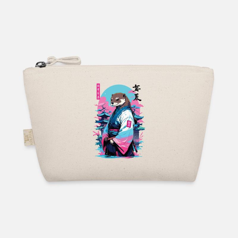 Samurai Otter Aesthetic Vaporwave Style Organic Pouch