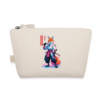 Kitsune Samurai Fuchs Aesthetic Vaporwave Stil - Bio-Täschchen - Natur - Vorne