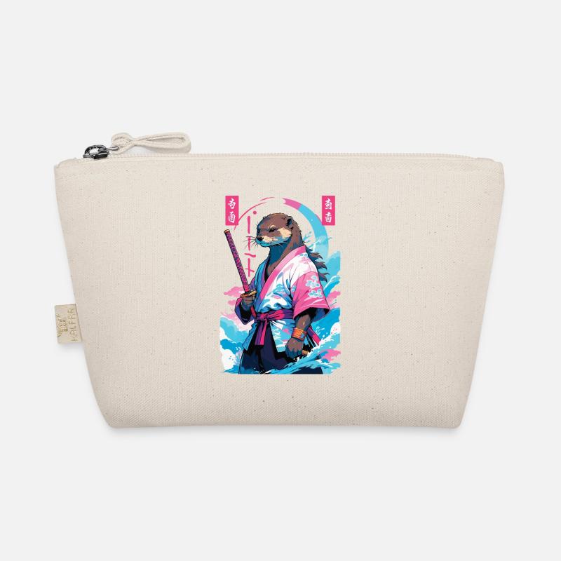 Samurai Otter Aesthetic Vaporwave Asian Style Organic Pouch