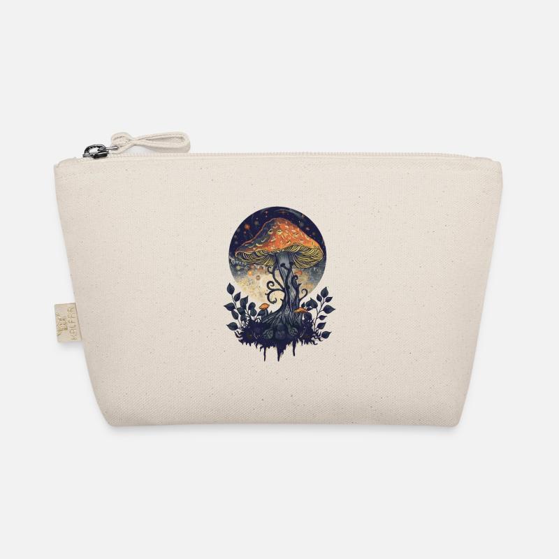 Fairycore Mushroom Goblincore Moon Phases Vintage Organic Pouch