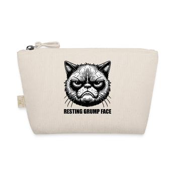 Resting Grump Face cat grumpy FaceHumor Sarcastic - Organic Pouch - nature - Front