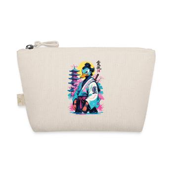 Samurai Duck In Aesthetic Vaporwave Style - Organic Pouch - nature - Front