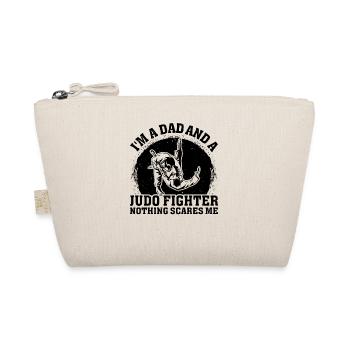 I'm a Dad and a Judo Fighter nothing scares me - J - Organic Pouch - nature - Front