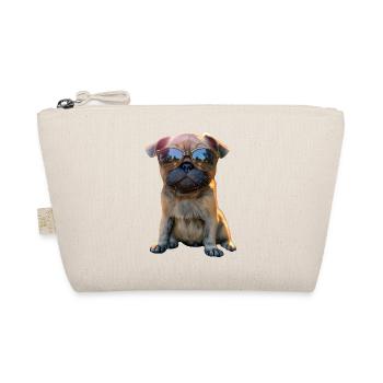 Mops Beige Hunde Liebe Carlin Kleiner Süßer Mops - Bio-Täschchen - Natur - Vorne