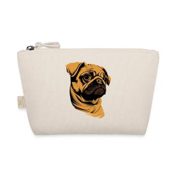 Mops Beige Hunde Liebe Carlin Kleiner Süßer Mops - Bio-Täschchen - Natur - Vorne