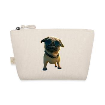 Mops Beige Hunde Liebe Carlin Kleiner Süßer Mops - Bio-Täschchen - Natur - Vorne