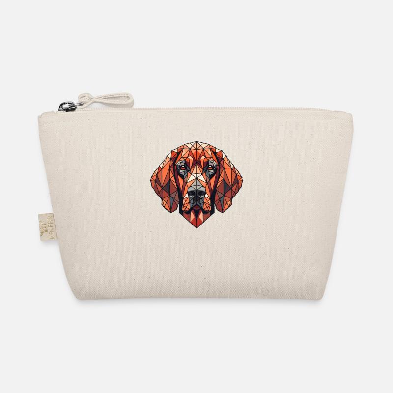 Geometric Art Redbone Coonhound Organic Pouch