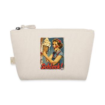 Dear lady with huge waffle ice cream - Organic Pouch - nature - Front
