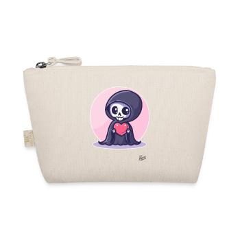 Kawaii cute happy Grim Reaper with heart and love - Organic Pouch - nature - Front