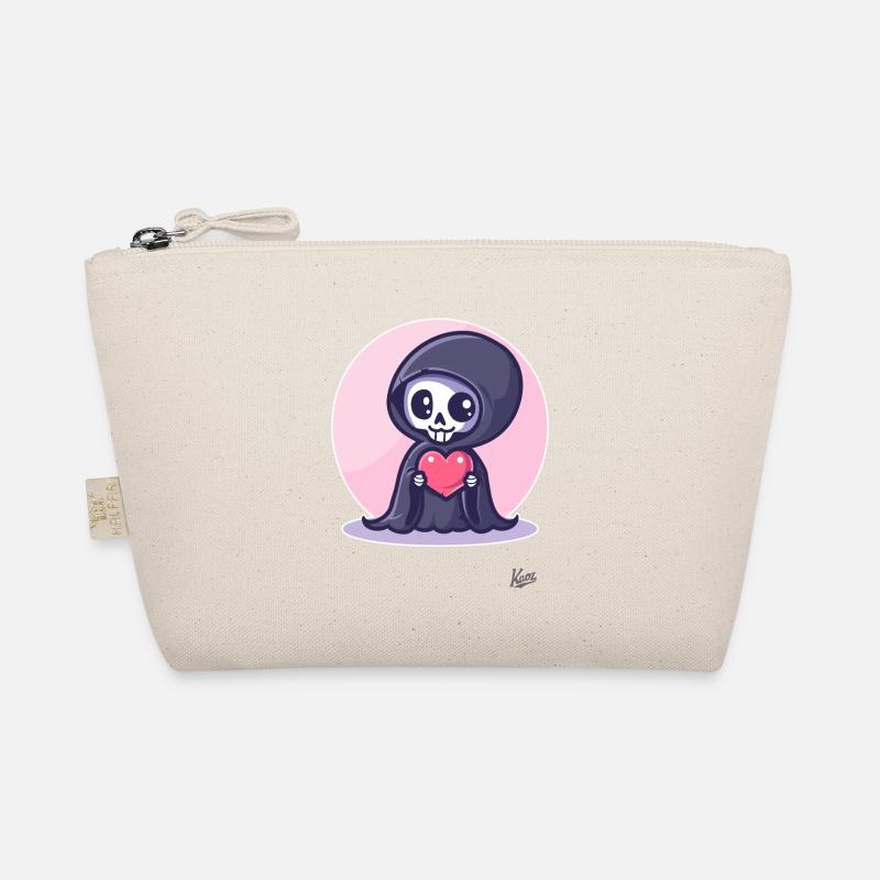 Kawaii mignon heureux Grim Reaper avec du cœur et de l’amour Trousse biologique
