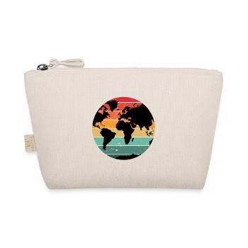 Colorful Retro World Map Design - Organic Pouch - nature - Front