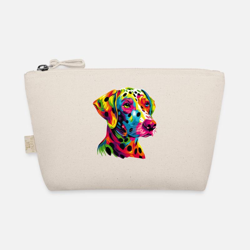 Dalmatiner Hunde Bunte Farben Pop Art Regenbogen Bio-Täschchen