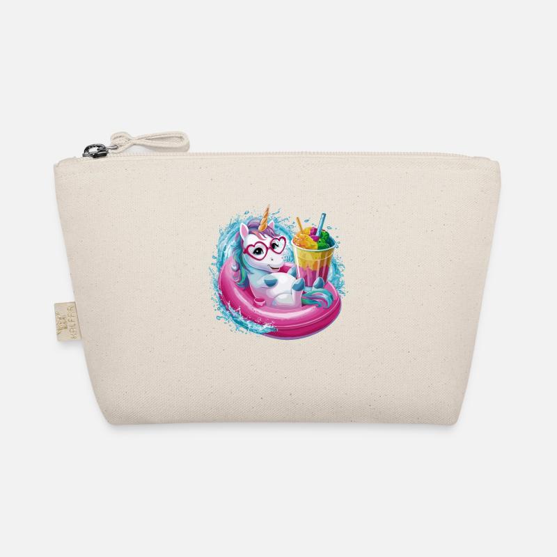 Niedliches Einhorn genießt Eiscreme-Spaß Bio-Täschchen
