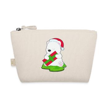 Polar Bear Christmas Christmas Hat - Organic Pouch - nature - Front