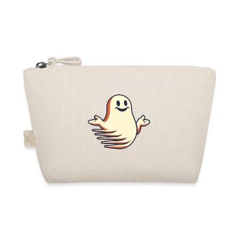 Funny Vintage Ghost Knows Nothing Halloween - Organic Pouch - nature - Front
