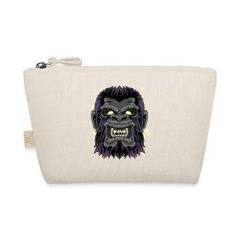 Mad Gorilla Head Funny Gorilla Monkey Ape Graphic - Organic Pouch - nature - Front