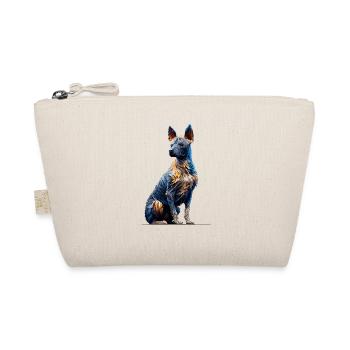Polygon Art Peruvian Hairless Dog - Organic Pouch - nature - Front
