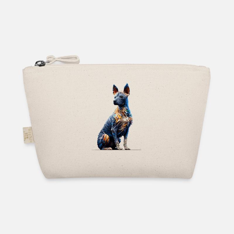 Polygon Art Peruvian Hairless Dog Organic Pouch