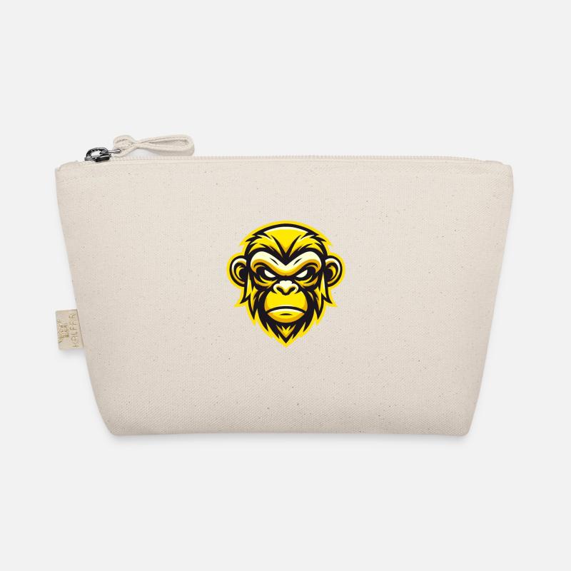 Conception de visage de singe féroce jaune Trousse biologique