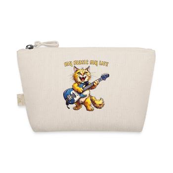 CAT GUITAR MY MUSIC MY LIFE - Organic Pouch - nature - Front